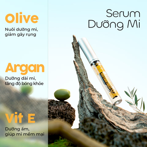 [MUA 1 TẶNG 1] Serum Dưỡng Mi Dầu Olive Argan Nguyên Chất MILAGANICS 5ml