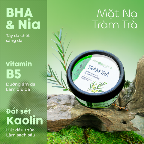 [MUA 2 GIẢM 50%] Mặt Nạ Đất Sét Tràm Trà MILAGANICS 60g