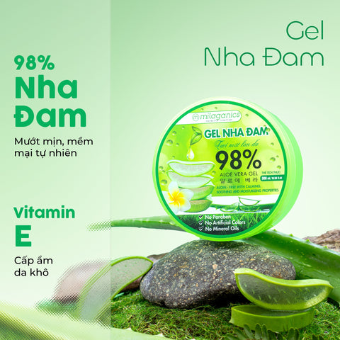 [MUA 1 TẶNG 1 GEL NHA ĐAM 150ML] Gel Nha Đam MILAGANICS 300g