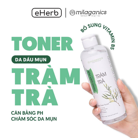 Toner Tràm Trà Giảm Mụn MILAGANICS 250ml